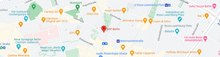 Google Maps Karte SAP Berlin