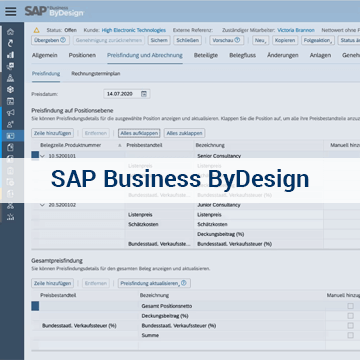 SAP Business ByDesign Cloud-ERP für den Mittelstand