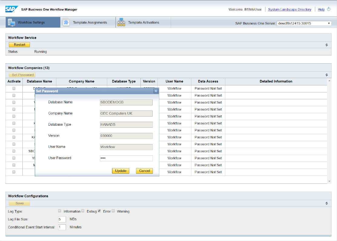 SAP Business One Version 9.3 Plattform Erweiterbarkeit Web basiertes Workflow-Management